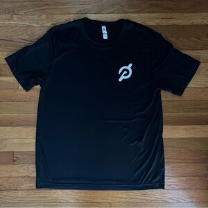 NEW Peloton Black Short-Sleeve Performance Tee with White Logo